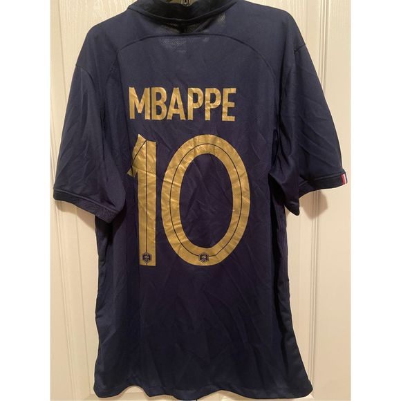 Nike Mbappe #10 France Home Soccer Jersey 2022/23 - Picture 6 of 7